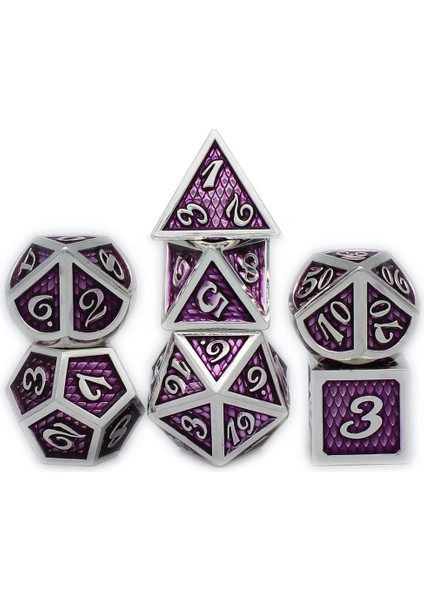 NO.270 Tarzı 2020 Yeni Tasarım Metal Zar Seti D&d Kadife Pou D20 D12 D10 D% D8 D6 D4 Dragon Scale Style Dnd Rpg Mtg Masa Oyunları (Yurt Dışından) indirimleri