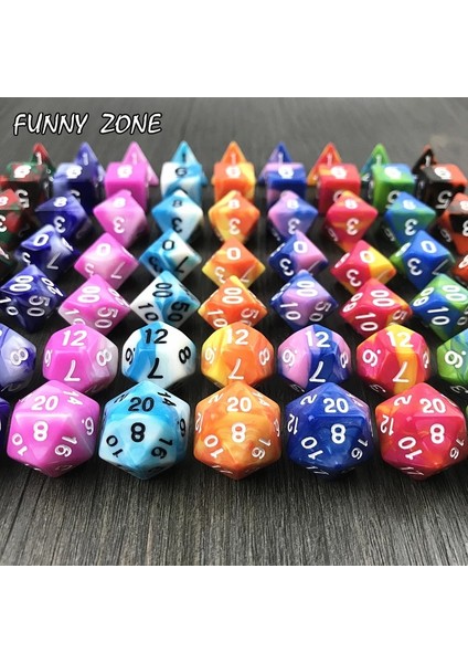 No.14 Tarzı -Renkli Zar Seti Poker Dnd Çokyüzlü Küp Aile Oyunları (Yurt Dışından) fiyatları