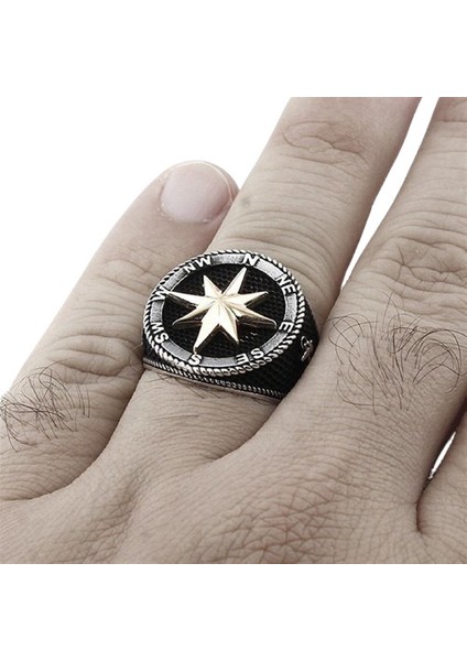 Erkek Yüzük Gümüş 925 Pusula fiyatları