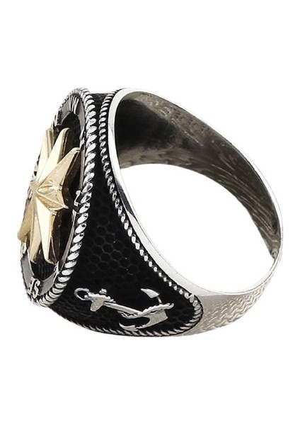 Erkek Yüzük Gümüş 925 Pusula modelleri