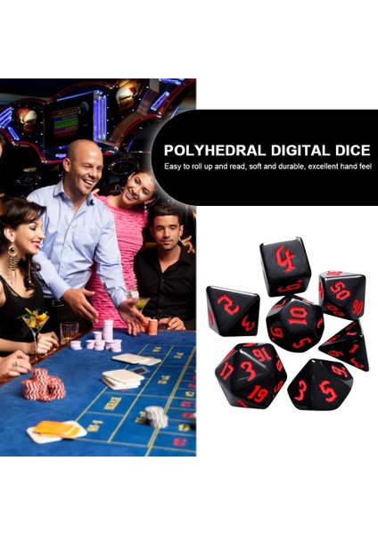 Kırmızı Stil Opak Renkler Çokyüzlü 7 Parçalı Zar Seti D4 D6 D8 D10 D% D12 D20 Masa Üstü Rol Yapma Oyunları Sahne Sahneleri Için (Yurt Dışından) indirimleri