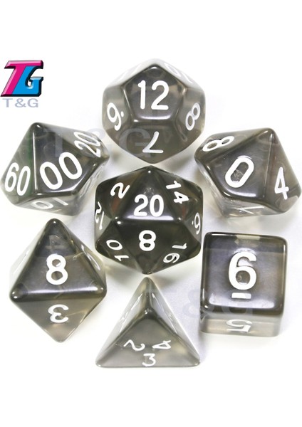 Açık Yeşil Stil Satış Yarı Saydam Rpg Zar Seti D4, D6, D8, D10, D10%, D12, D20 Masa Oyunu Için Kırmızı, Mavi, Sarı, Mor, Yeşil Yüksek (Yurt Dışından) indirimleri