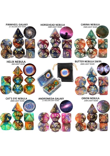 Atbaşı Bulutsusu - C Stili Çanta Kutulu Kozmik Galaksi Konsept Zar Rol Oynama Oyun Masası Aksesuarları 8 Tema Noel Hediyesi Boardgame (Yurt Dışından) fiyatları