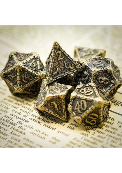 Renkli Siyah Stil Cusdie Dagger Metal D&d Zar, Dnd Zar, Çokyüzlü Zar Seti, Rol Yapma Oyunu Için Mtg Pathfinder (Yurt Dışından)