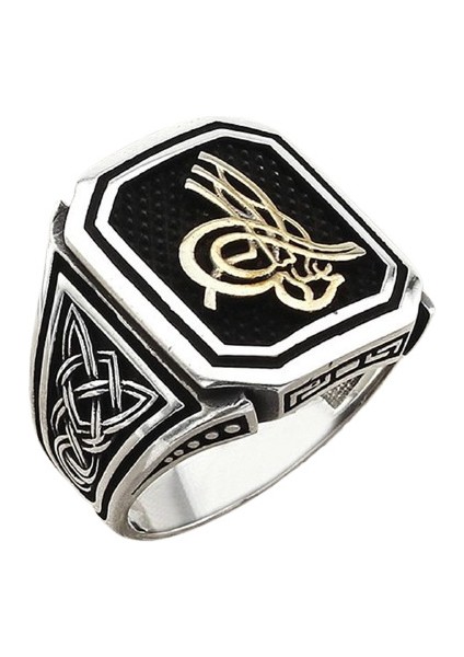 Erkek Yüzük Gümüş 925 Tüğra