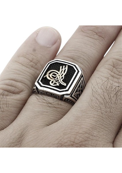 Erkek Yüzük Gümüş 925 Tüğra fiyatları