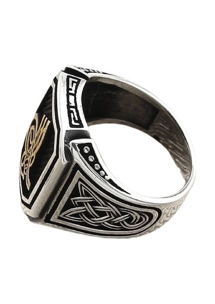 Erkek Yüzük Gümüş 925 Tüğra modelleri