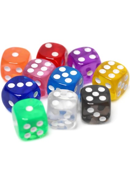 No 7 Tarzı Lot Fileto Köşe Zar Seti Clubpartyaile Oyunları Için Renkli Şeffaf Akrilik Zar (Yurt Dışından) fiyatları