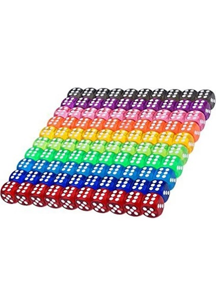 No 7 Tarzı Lot Fileto Köşe Zar Seti Clubpartyaile Oyunları Için Renkli Şeffaf Akrilik Zar (Yurt Dışından) fırsatları