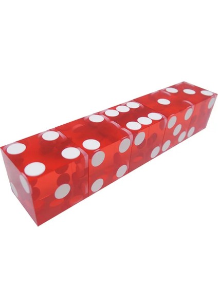 Kırmızı Stil Kenarları ve Seri Numaraları ile Üst Sınıf Casino Zar Saydam Temizle D6 Zar Gerçek Zar Sıcak Satış (Yurt Dışından)