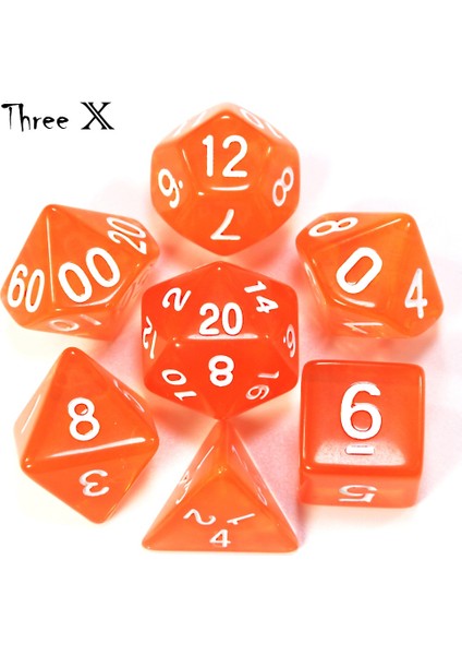 No.21 Tarzı Şeker Etkisi Poker Oyunu Zar ile Renkli Şeffaf 7pcdie Set, Mavi Renk Dnd D4, D6, D8, D10, D12, D20 Rpg Deskgame Için (Yurt Dışından)