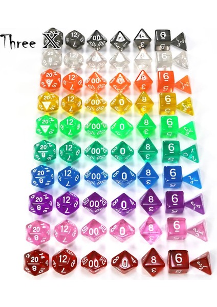 No.21 Tarzı Şeker Etkisi Poker Oyunu Zar ile Renkli Şeffaf 7pcdie Set, Mavi Renk Dnd D4, D6, D8, D10, D12, D20 Rpg Deskgame Için (Yurt Dışından) indirimleri