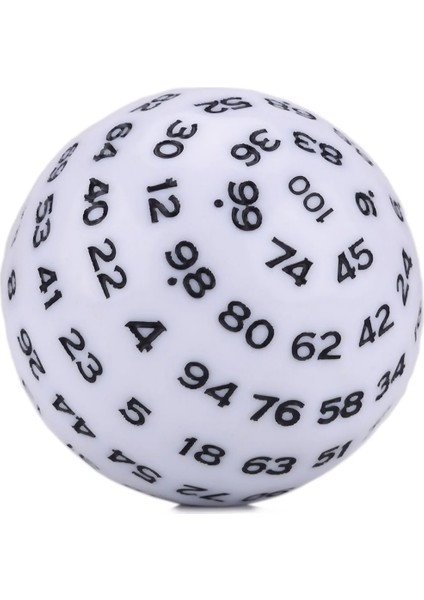 Beyaz Stil Dnd Rpg Masa Oyunları Için Ipli Çantalı D100 Zar Boyutu (Yurt Dışından)