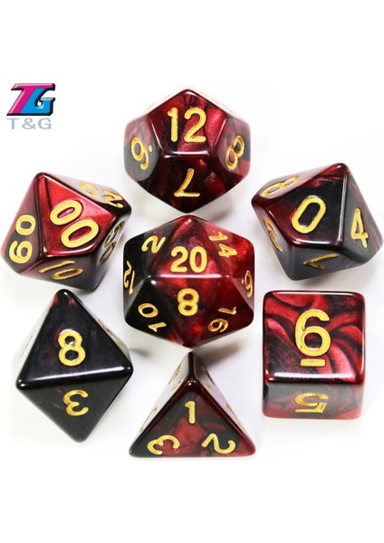 Chaoduo Shop No.16 Tarzı Mix 20 Farklı Renk Zar Seti D4-D20 Masa Üstü Rpg'ler Için Oyunlar Dnd Rpg Partiler Oyuncaklar Masa Oyunu Hediye Olarak (Yurt Dışından)