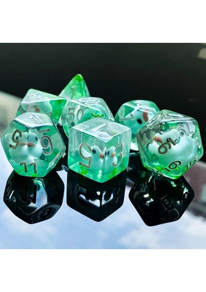 Mavi Ördek Tarzı ile Yeşil Et Animal Dnd Zar D&d Zar Seti D4 D6 D8 D10 D% D12 D20 Çokyüzlü Oyunlar Zar Seti Masa Oyunları Için Mtg Rpg (Yurt Dışından)