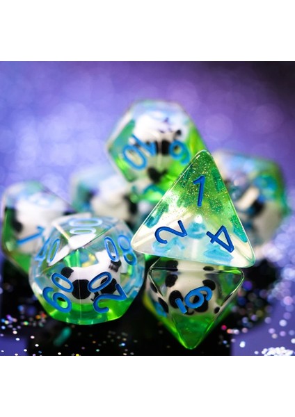 Mavi Ördek Tarzı ile Yeşil Et Animal Dnd Zar D&d Zar Seti D4 D6 D8 D10 D% D12 D20 Çokyüzlü Oyunlar Zar Seti Masa Oyunları Için Mtg Rpg (Yurt Dışından)