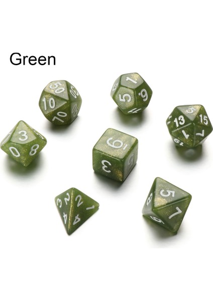 No.11 Stili 7-Die Çok Taraflı Zar Seti Oyunu Zar Trpg Dnd Çokyüzlü D4 D6 D8 D10 D12 D20 Zar Tahta Kart Oyunu Matematik Oyunu Aksesuarları (Yurt Dışından)