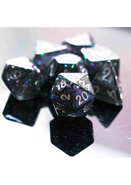 Mor Tarzı Et Muticolors Glitter Dnd Zar D&d Zar Seti D4 D6 D8 D10 D% D12 D20 Çokyüzlü Oyunlar Masa Oyunları Için Zar Seti Mtg Rpg (Yurt Dışından)