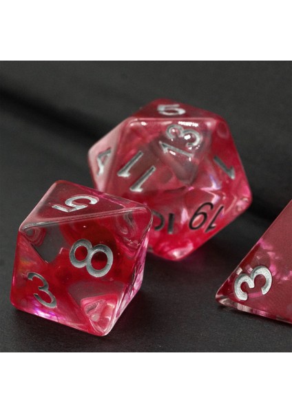 Mor Gümüş Yazı Tipi Stili Poludie Yeni Saydam Reçine Dnd Zar Seti D4~D20 Dungeons And Dragons Için Çokyüzlü Zar Rol Yapma Masa Oyunu Mtg Rpg D&d (Yurt Dışından)