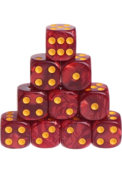 Kırmızı Stil Et Masa Oyunu Parti Bar Için Akrilik Çokyüzlü Dijital Zar (Yurt Dışından)