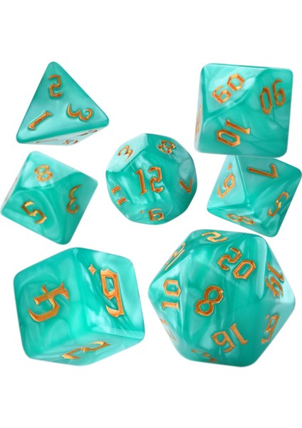 Koyu Turuncu A Stili Pearl Swirl 7-Die Dnd Rpg Adventurer Için D4 D6 D8 D10 D% D12 D20'DEN Oluşan Çokyüzlü Zar Seti (Yurt Dışından) fiyatları