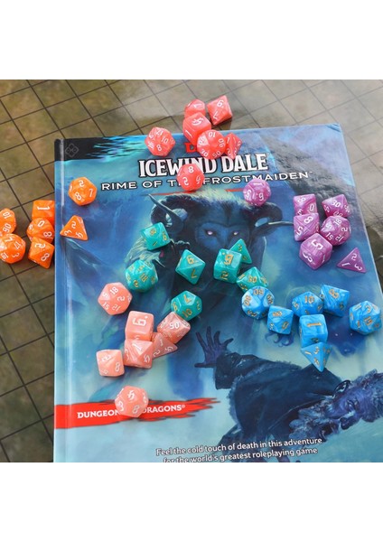 Koyu Turuncu A Stili Pearl Swirl 7-Die Dnd Rpg Adventurer Için D4 D6 D8 D10 D% D12 D20'DEN Oluşan Çokyüzlü Zar Seti (Yurt Dışından) modelleri