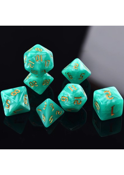 Koyu Turuncu A Stili Pearl Swirl 7-Die Dnd Rpg Adventurer Için D4 D6 D8 D10 D% D12 D20'DEN Oluşan Çokyüzlü Zar Seti (Yurt Dışından) indirimleri