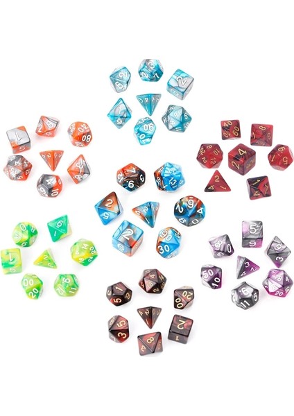 Mavi Stil Trpg Board Game D4-D20 H4GF Için Akrilik Çokyüzlü Zar (Yurt Dışından) fiyatları