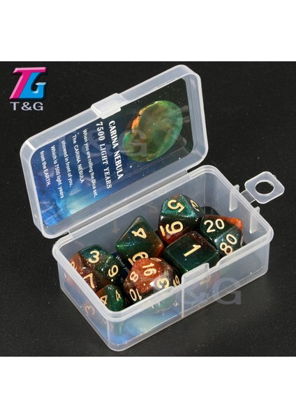 Karina Bulutsusu - C Stili Çanta Kutulu Kozmik Galaksi Konsept Zar Rol Oynama Oyun Masası Aksesuarları 8 Tema Noel Hediyesi Boardgame (Yurt Dışından)