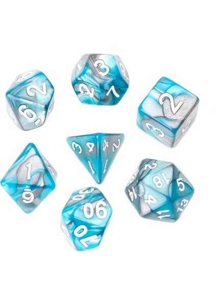 Mavi Stil Trpg Board Game D4-D20 H4GF Için Akrilik Çokyüzlü Zar (Yurt Dışından) fırsatları