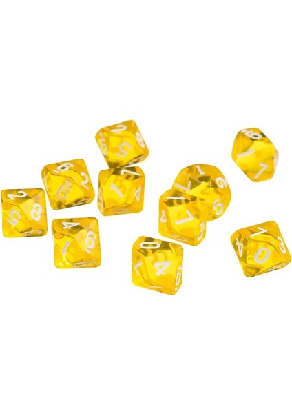 Sarı Stil Ded D10 Dices Rpg Dungeons & Dragons Rol Yapma Oyunları Parti Favor Tahta Oyunu Severler Zar Oyuncak Hediye (Yurt Dışından)