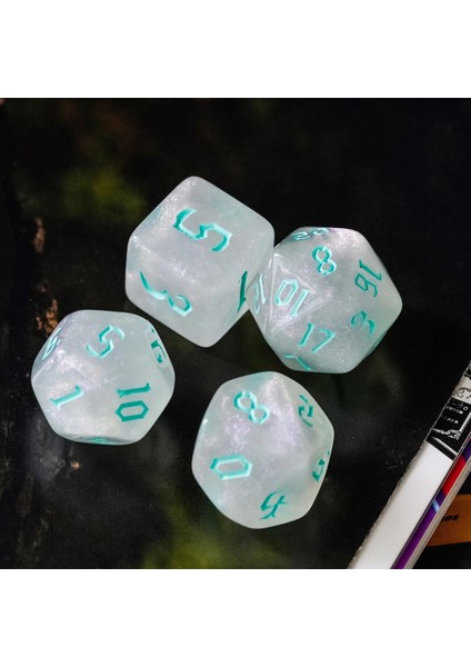 Poludie ve Camgöbeği Yazı Tipi Dnd Zar Seti D4 D6 D8 D10 D% D12 D20 Rol Oynama Için Yarı Saydam Çokyüzlü Zar Masa Oyunu Rpg D&d (Yurt Dışından) fırsatları