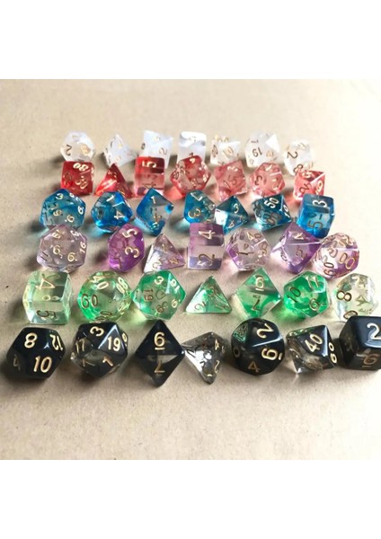 Kırmızı Stil Et Şeffaf Reçine Çokyüzlü Zar D4 D6 D8 D10 D12 D20 Masa Oyunu Eğlence Için Zar (Yurt Dışından) fırsatları