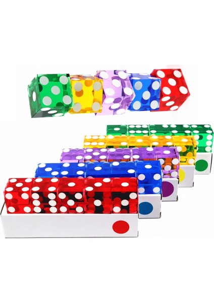 Mor Tarzı Hassas Zar 19MM Yüksek Dereceli Akrilik Şeffafaltı Taraflı D6 Casino Keskin Düz Köşe (Yurt Dışından) fiyatları