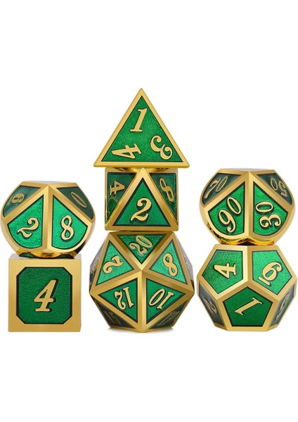 A423 Stili Amiven Metal Zar Seti Katı Zar Kadife Kılıflı Dnd Rulo Oyun Oynamak Için Zar Toplayıcı Tahta Oyunu Oyuncu (Yurt Dışından)