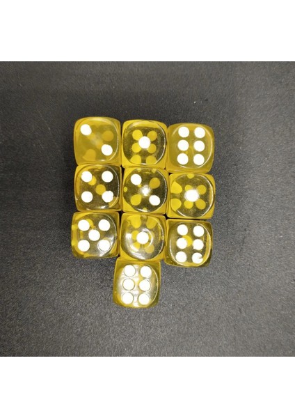 Sarı Stil -Yanlı Zar Seti Parlak Renkler Oyun Zarları Oyunlar Casino Hediyeleri Öğretim Masa Oyunu Zarları (Yurt Dışından)