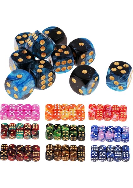 Sarı Stil -Yanlı Zar Seti Parlak Renkler Oyun Zarları Oyunlar Casino Hediyeleri Öğretim Masa Oyunu Zarları (Yurt Dışından) fiyatları