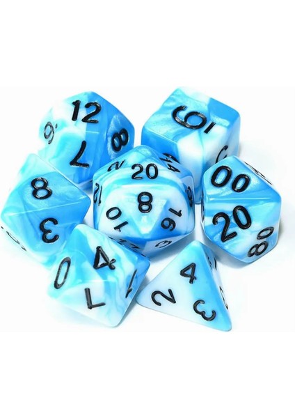 No.1 Tarzı 7 Adet Oyunları Zar Akrilik Masa Oyunları Düzensiz Zar Çift Renkli Çok Yönlü Zar Ev Oyunu Dnd Için Fırlatma (Yurt Dışından)