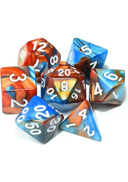 No.1 Tarzı 7 Adet Oyunları Zar Akrilik Masa Oyunları Düzensiz Zar Çift Renkli Çok Yönlü Zar Ev Oyunu Dnd Için Fırlatma (Yurt Dışından) fiyatları
