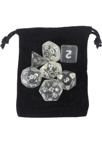 Tr Tarzı Olyhedral Promosyon Zar Seti Dnd D4,D6,D8,D10,D%,D12,D20 Çantalı Rpg Oyunu (Yurt Dışından)
