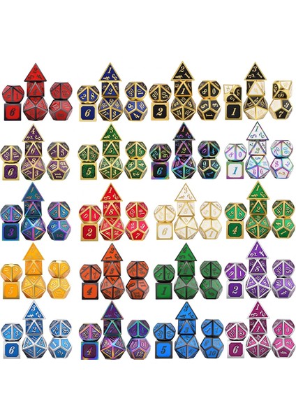 A469 Stili Amiven Metal Zar Seti Katı Zar Kadife Kılıflı Dnd Rulo Oyun Oynamak Için Zar Toplayıcı Tahta Oyunu Oyuncu (Yurt Dışından) fırsatları