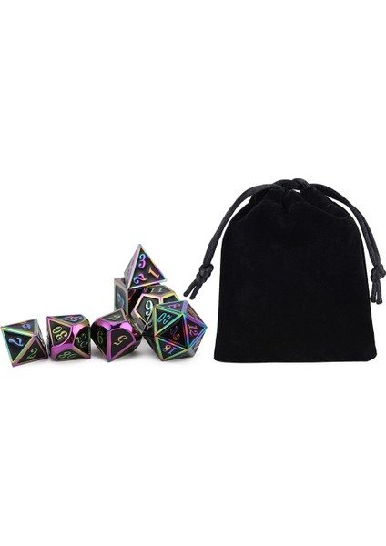A469 Stili Amiven Metal Zar Seti Katı Zar Kadife Kılıflı Dnd Rulo Oyun Oynamak Için Zar Toplayıcı Tahta Oyunu Oyuncu (Yurt Dışından) indirimleri