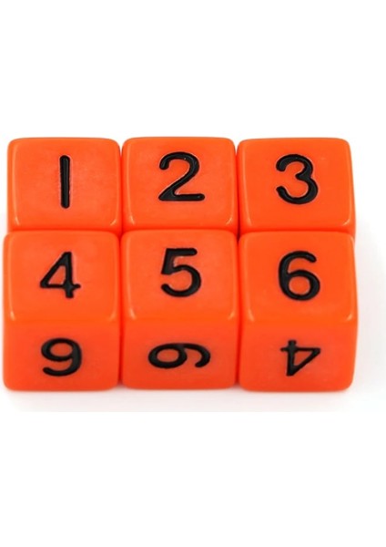 Turuncu Tarzı Ack Akrilik D6 Zar 6 Taraflı Aksesuarlar Çokyüzlü Renkli Dnd Zar Dijital Oyun Zar (Yurt Dışından)