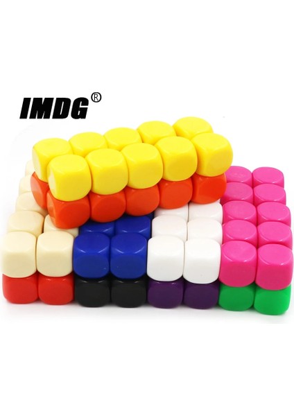 Tüm Renk Stilini Karıştırın Ack Boş Zar Yeni Renkli Akrilik Her Bir Sahne Oyun Aksesuarları Matematiksel Araçlar Yuvarlak Köşe (Yurt Dışından) fırsatları