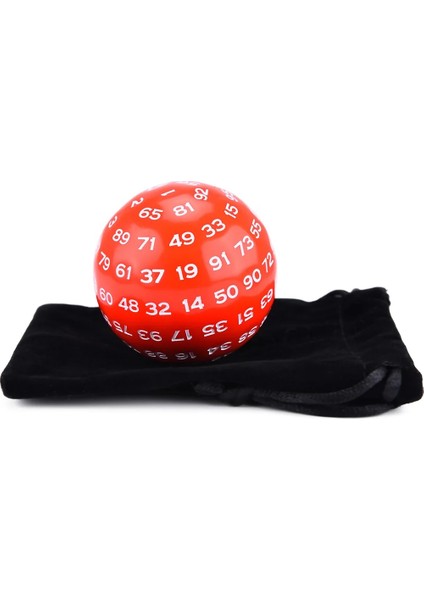 K Tarzı Des Masa Üstü Rpg'ler Için Çokyüzlü Akrilik Zar Dnd Mtg Oyunları D100 Kadife Kılıf Dahil (Yurt Dışından)