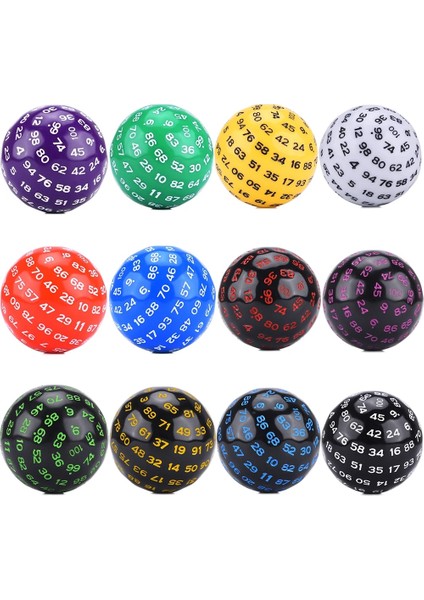 K Tarzı Des Masa Üstü Rpg'ler Için Çokyüzlü Akrilik Zar Dnd Mtg Oyunları D100 Kadife Kılıf Dahil (Yurt Dışından) modelleri