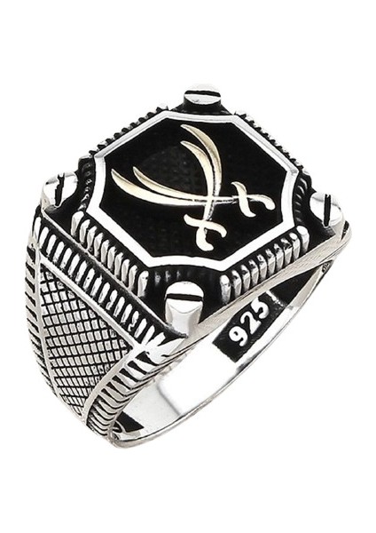 Erkek Yüzük Gümüş 925 Kılıç