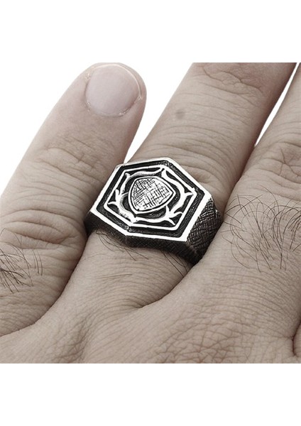 Erkek Yüzük Gümüş 925 Gotik Kalkan Motifli fiyatları