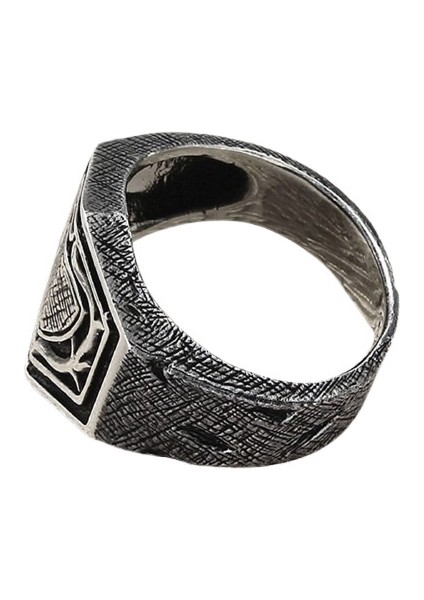 Erkek Yüzük Gümüş 925 Gotik Kalkan Motifli modelleri