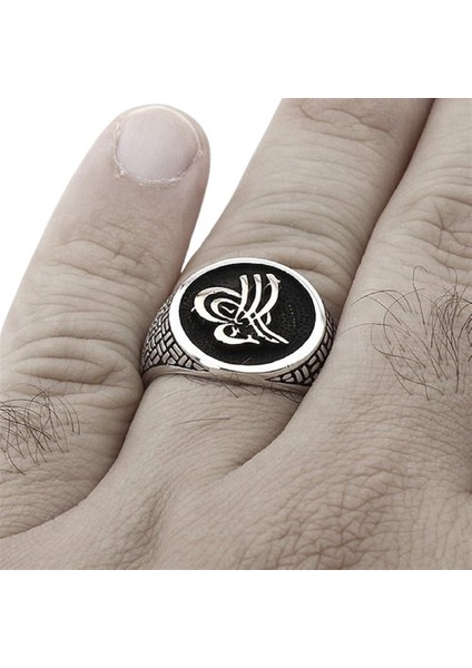 Erkek Yüzük Gümüş 925 Selçuklu Osmanlı Tuğra fiyatları